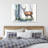 Forest Deer Canvas Art Afdruk (Insitu (Slaapkamer))