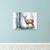 Forest Deer Canvas Art Afdruk (Insitu (Houten vloer))