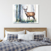 Forest Deer Canvas Art Afdruk (Insitu (Slaapkamer))