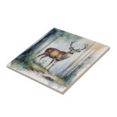 Forest Deer Ceramic Tegel Tegeltje (Zijkant)
