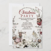 Forest Deer Country Kerstparty Kaart (Voorkant)