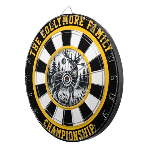 Forest Deer Design met doel Dartbord (Voorkant Rechts)