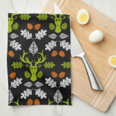 Forest Deer Nature Print Theedoek (Quarter Fold)