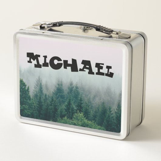 Forest Deer Rustic Country Personalized Metal Lunc (Achterkant)