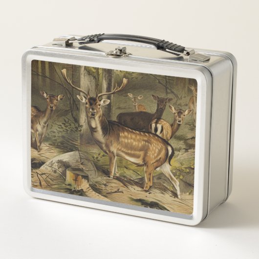 Forest Deer Rustic Country Personalized Metal Lunc (Voorkant)