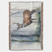Forest Deer Throw Blanket Deken (Voorkant Verticaal)
