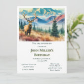 Forest Deer verjaardagsfeestje voor hem Kaart (Staand voorkant)