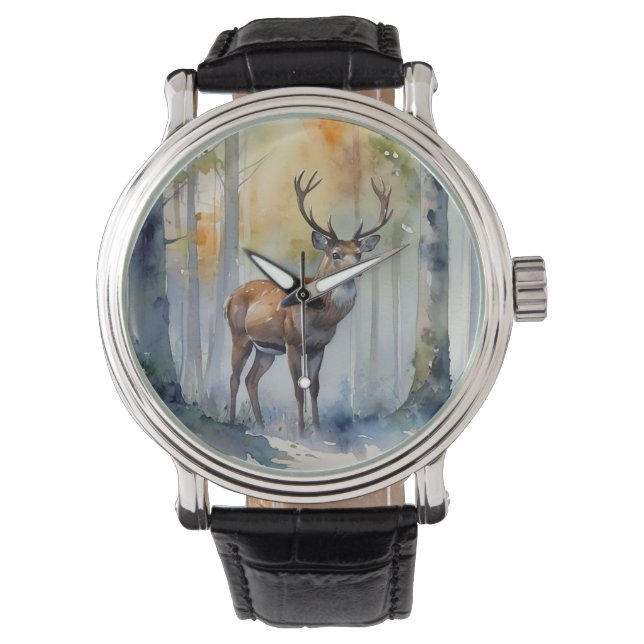 Forest Deer Watch Horloge (Voorkant)