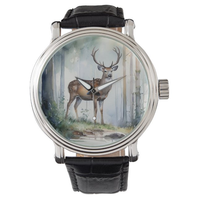 Forest Deer Watch Horloge (Voorkant)