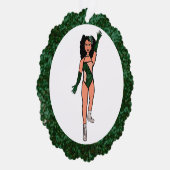 Forest & Diamonds Dancer Ornament Kaart B (Rechts)