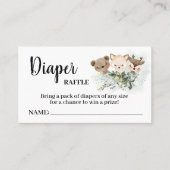 Forest Diaper Raffle Ticket Baby shower Kaart (Voorkant)