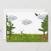 Forest Dier Verjaardagsfeest, Kinderen Verjaardag Kaart (Achterkant)