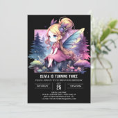 Forest Digital Fairy Verjaardag Kaart (Staand voorkant)