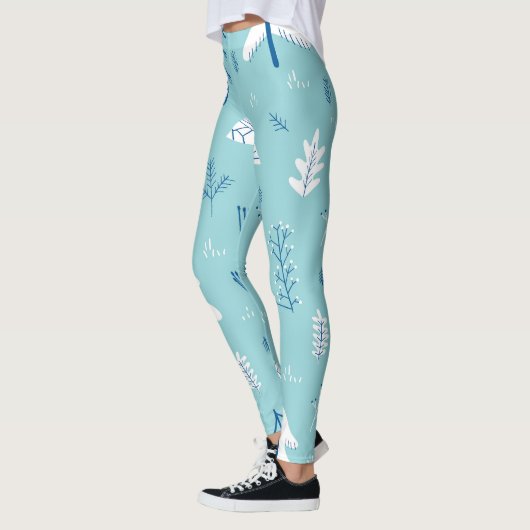 Forest Doodles: Creatief naadloos patroon Leggings (Links)