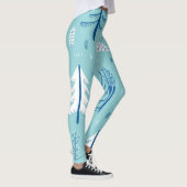 Forest Doodles: Creatief naadloos patroon Leggings (Rechts)