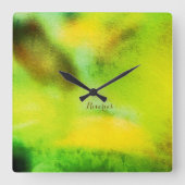 Forest Dreamer - Abstracte Natuur Visioenen Vierkante Klok (Voorkant)