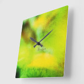 Forest Dreamer - Abstracte Natuur Visioenen Vierkante Klok (Hoek)