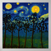 Forest Echoes of Infinity – Een boslandschap Poster (Voorkant)