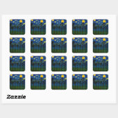 Forest Echoes of Infinity – Een boslandschap Vierkante Sticker (Vel)