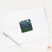 Forest Echoes of Infinity – Een boslandschap Vierkante Sticker (Envelop)