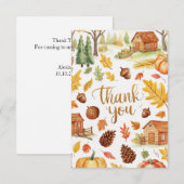 Forest Editable Autumn Herfst Bedankkaart (Voorkant / Achterkant)