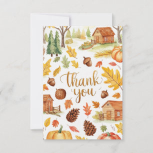 Forest Editable Autumn Herfst Bedankkaart