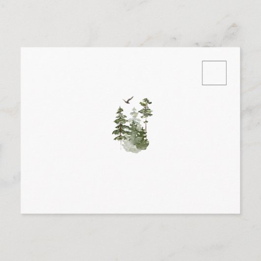 Forest Elegance Moving Aankondiging Briefkaart (Achterkant)
