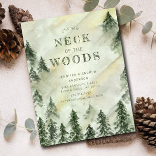 Forest Elegance Moving Aankondiging Briefkaart