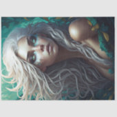 Forest Elegant Leaf Woman paper Tissuepapier (Voorkant)