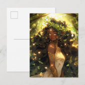 Forest Elf Afro-Amerikaanse Black Fantasy Art Briefkaart (Voorkant / Achterkant)