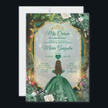 Forest Emerald Green Quinceañera Kaart<br><div class="desc">Forest Emerald Green Quinceañera Uitnodigen</div>