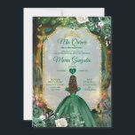 Forest Emerald Green Quinceañera Kaart<br><div class="desc">Forest Emerald Green Quinceañera Uitnodigen</div>