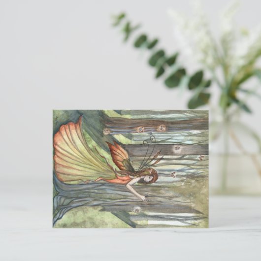 Forest Enchantment Fairy Art Briefkaart (Staand voorkant)