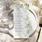 Forest Eucalyptus Greenery Leaves Wedding Menu