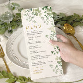 Forest Eucalyptus Greenery Leaves Wedding Menu