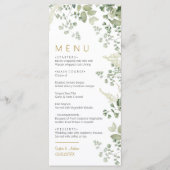 Forest Eucalyptus Greenery Leaves Wedding Menu (Voorkant)