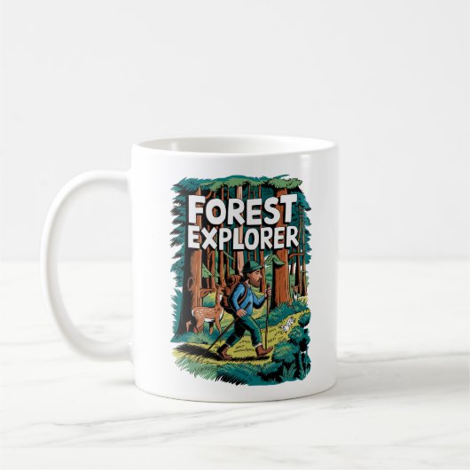 Forest Explorer  wandelillustratie Koffiemok (Links)