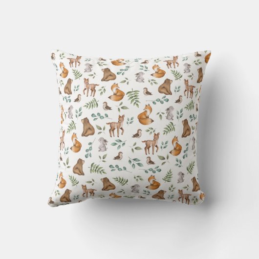 Forest Fable | Newborn Gift | Woodland Animals Kussen (Achterkant)