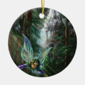 Forest Fairies en Waterfall Castle Keramisch Ornament (Voorkant)