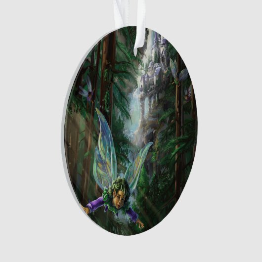 Forest Fairies en Waterfall Castle Ornament (voorkant)