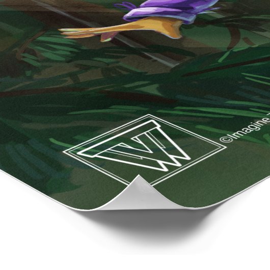 Forest Fairies en Waterfall Castle Poster (Hoek)