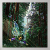 Forest Fairies en Waterfall Castle Poster (Voorkant)