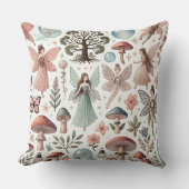 Forest Fairies Mushrooms Kind groot Sierkussen (Voorkant)
