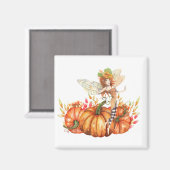 Forest Fairy & Autumn Pumpkin Bouquet Magneet (Voorkant / Achterkant)