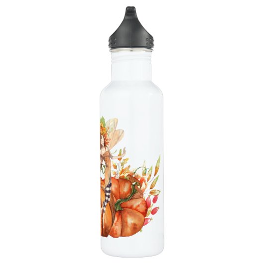 Forest Fairy & Autumn Pumpkin Bouquet Waterfles (Rechts)