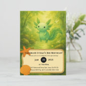 Forest Fairy Axolotl Birthday  Kaart (Staand voorkant)