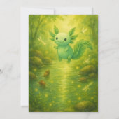 Forest Fairy Axolotl Birthday  Kaart (Achterkant)
