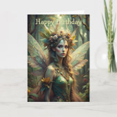 Forest Fairy Birthday Kaart (Voorkant)