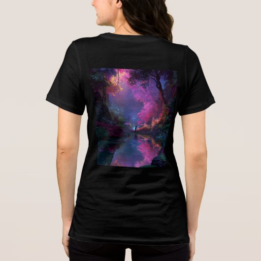 Forest Fairy by the Lake Tri-Blend Shirt (Achterkant)