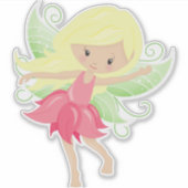 Forest Fairy, Cute Fairy, Magic Fairy, Blonde Hair Sticker (Voorkant)